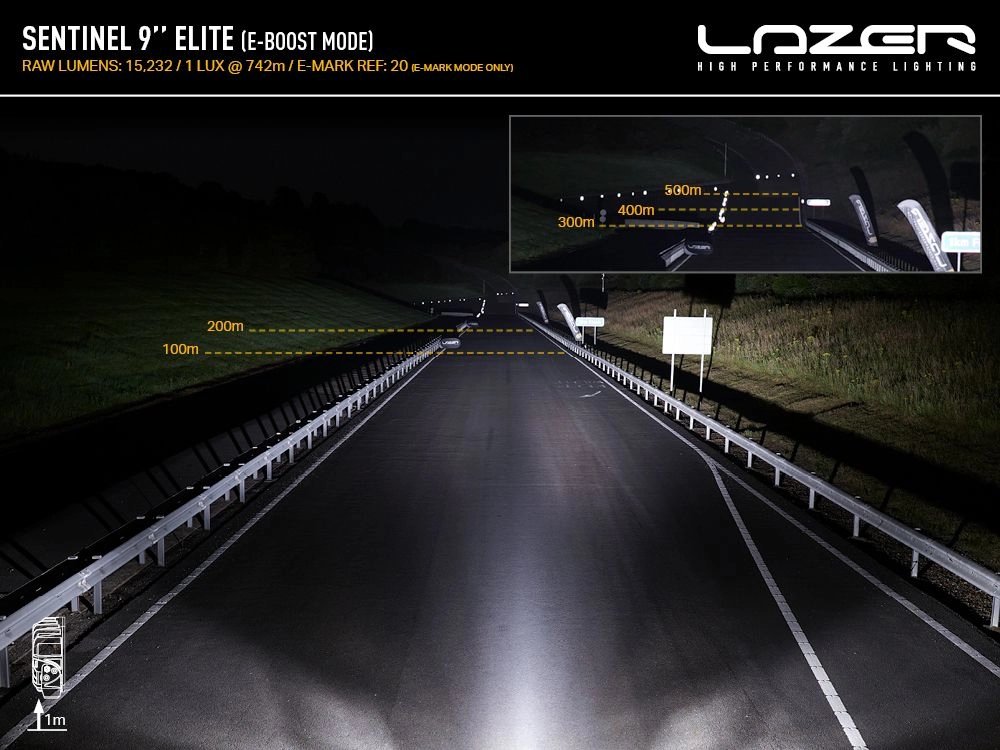 Lazer® Sentinel 9 Elite GEN2 fjernlys Sort. 9 tommer. 15232lm. Parklys | Lazer Lazer® Sentinel 9 Elite GEN2 fjernlys Sort. 9 tommer. 15232lm. Parklys - Bilde 5