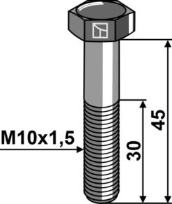 Bolt M10x1,5x45 10.9 u/mutter