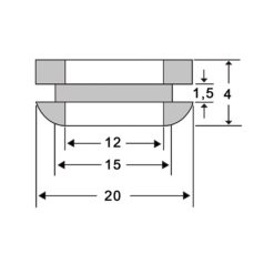 Alternative view of Sort blendeplugg for Ø15mm hull Pris er pr stk