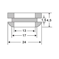Alternative view of Sort blendeplugg for Ø17mm hull Pris er pr stk