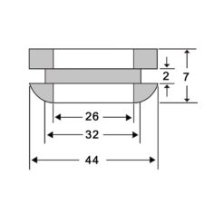 Alternative view of Sort blendeplugg for Ø32mm hull Pris er pr stk