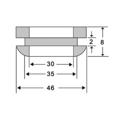 Alternative view of Sort blendeplugg for Ø35mm hull Pris er pr stk