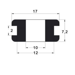 Alternative view of Sort gummigjennomføring ø10mm - Ø12mm Pris er pr stk