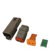 Komplett DT-2 kontakt i sett for 1,5mm2 Med sylindriske pin for krymp | Derax
