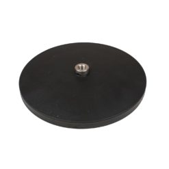 Gummiert magnet Ø 135mm 55 kg styrke Med innvendige gjenge for M8 bolt