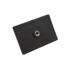Rektangulær gummiert magnet 1 x M4 Med 1 x M4 bolthull, 8,5kg styrke