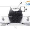 Magnetfeste med vinklet festeplate Sett med to fester og 88mm magnet | Derax