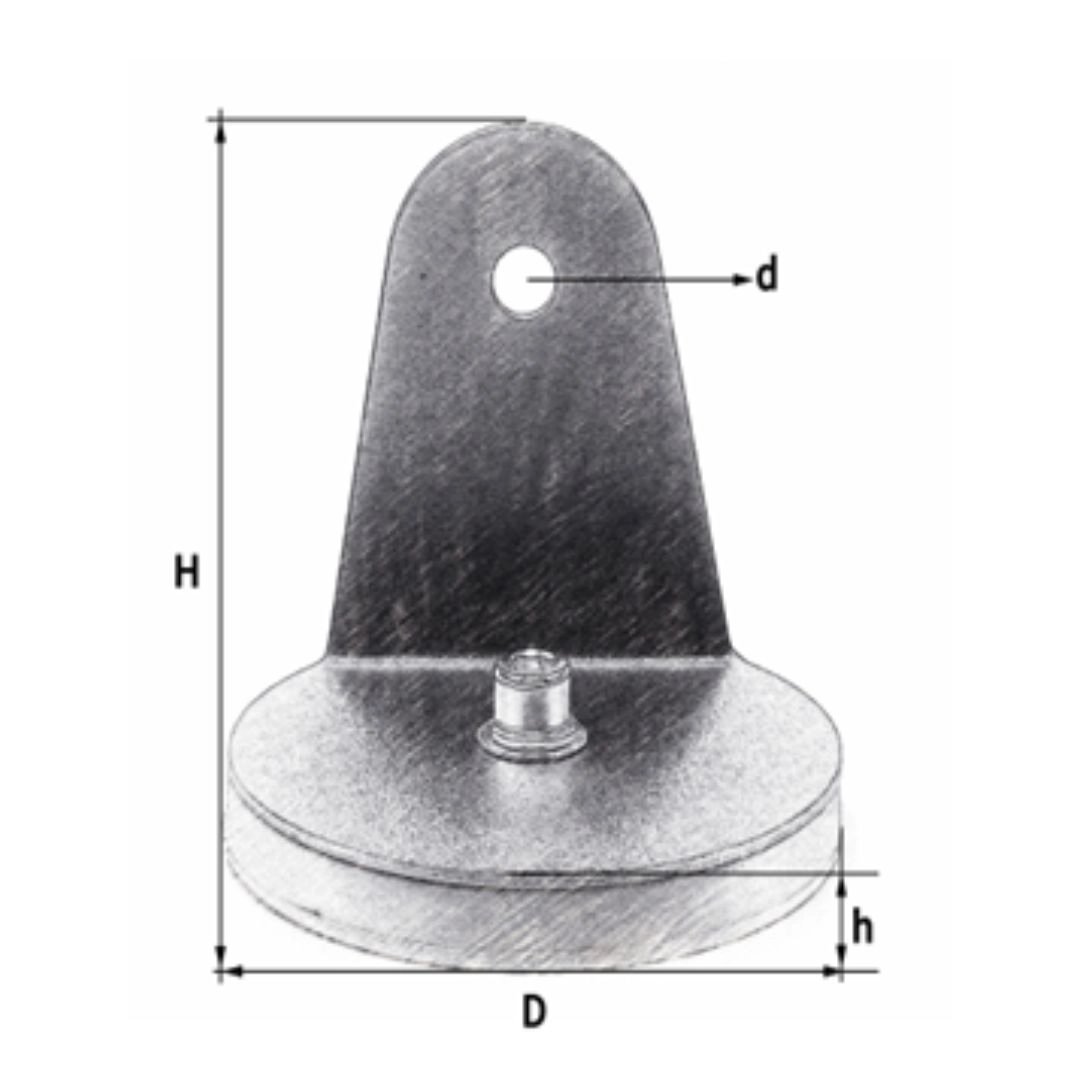 Magnetfeste med 90 grader vinkel 2 stk 88mm magnet 75kg styrke | Derax Magnetfeste med 90 grader vinkel 2 stk 88mm magnet 75kg styrke - Bilde 7