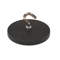 Gummimagnet med krok Ø88mm Magnetstyrke 42 kg