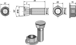 Plogbolt M14x2x34 12.9