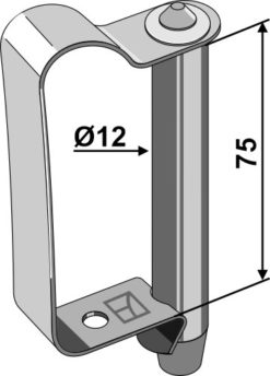 Fjærlåsebolt Ø12x75