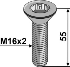 Umbrakobolt M16x2x55 10.9 M16x2