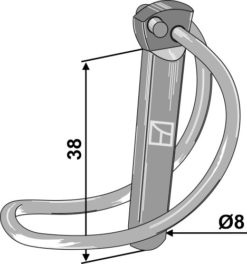 Rør-ringsplint Ø8x38