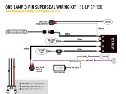 Alternative view of Lazer kabelsett til Linear 6 ELITE+ Til èn lampe. 12V. to brytere