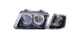 A3 8L Klarglass Lykter og Sideblinker Sort Reflektor