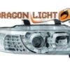 A4 B5 Klarglass frontlykter med DRL