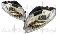 A4 B7 Klarglass frontlykter med chrome reflektor og LED