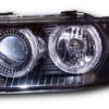 Audi A3 8L klarglass frontlykter med sort reflektor