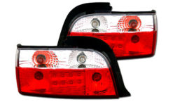 E36 2dr krystall baklykter med LED