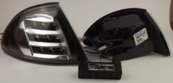 E46 4dørs LED sort blinklyspar fremme 98-01