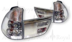 E53 Klarglass chrome baklykter