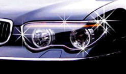 E65 Chrome lykteringer fremme 02-04