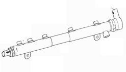 Mercedes original diesel rail rør med ventil og sensor