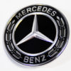 Mercedes original panseremblem i chrome og sort | Mercedes Mercedes original panseremblem i chrome og sort