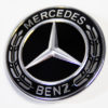 Mercedes original panseremblem i chrome og sort