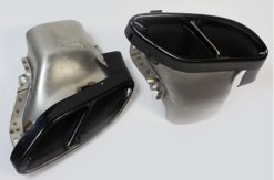 Mercedes originale sorte eksoshaler med midtdeler