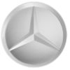Mercedes originalt sett med felgemblemer