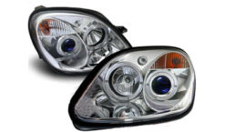 R170 Klarglass frontlykter med chrome reflektor og linse