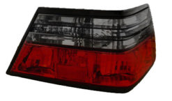 W124 Baklykter med rød og sotet optikk