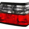 W124 Baklykter rød og sotet med LED