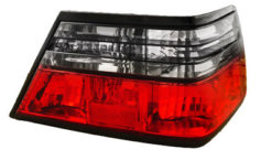 W124 Baklykter rød og sotet med LED