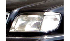 W140 Chrome lister til frontlykter