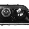 W140 Klarglass lykter med linseoptikk og sort reflektor