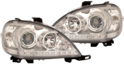 W163 Klarglass lykter med LED running light 98-02