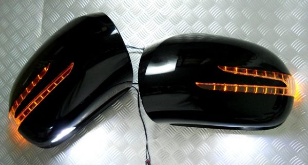 W164 ML speildeksler i sort med LED blinklys