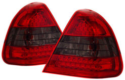 W202 Baklykter 96-99 m LED lamper rød / sotet