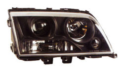 W202 Klarglass frontlykter med linser
