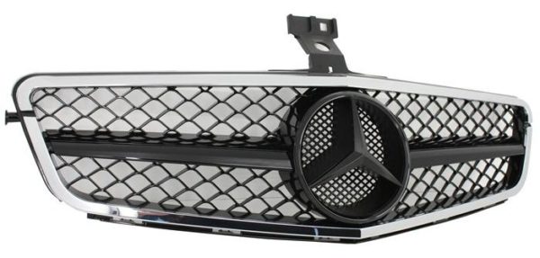 W204 AMG look grill med sort stjerne og lameller 06-12