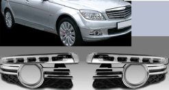 W204 LED kjørelys med chromeringer 06-11