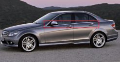 W204 Polerte dørlister i rustfritt stål