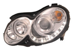 W209 Klarglass frontlyktpar med LED