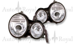 W210 Klarglass frontlykter 95-99 med CCFL striper