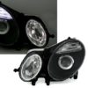 W211 Sorte hovedlykter med CCFL striper 06-09