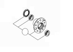 W212 / W218 Mercedes original forhjulsnav med lager