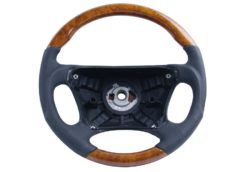 W220 Ratt sort skinn/lyst tre