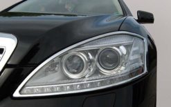 W221 Chrome lister til frontlykter